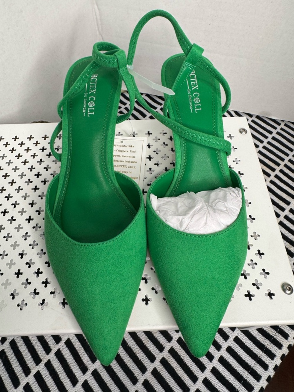 Green Pointed Toe Stiletto Heels